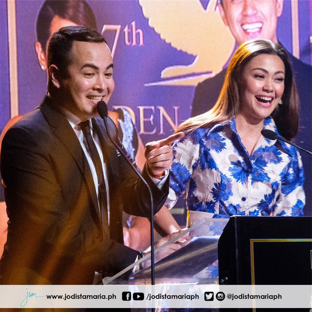 hosting the 27th KBP Golden Dove Awards with @andreifelix 💛 @JodiStaMaria 
#JodiStaMaria #B617