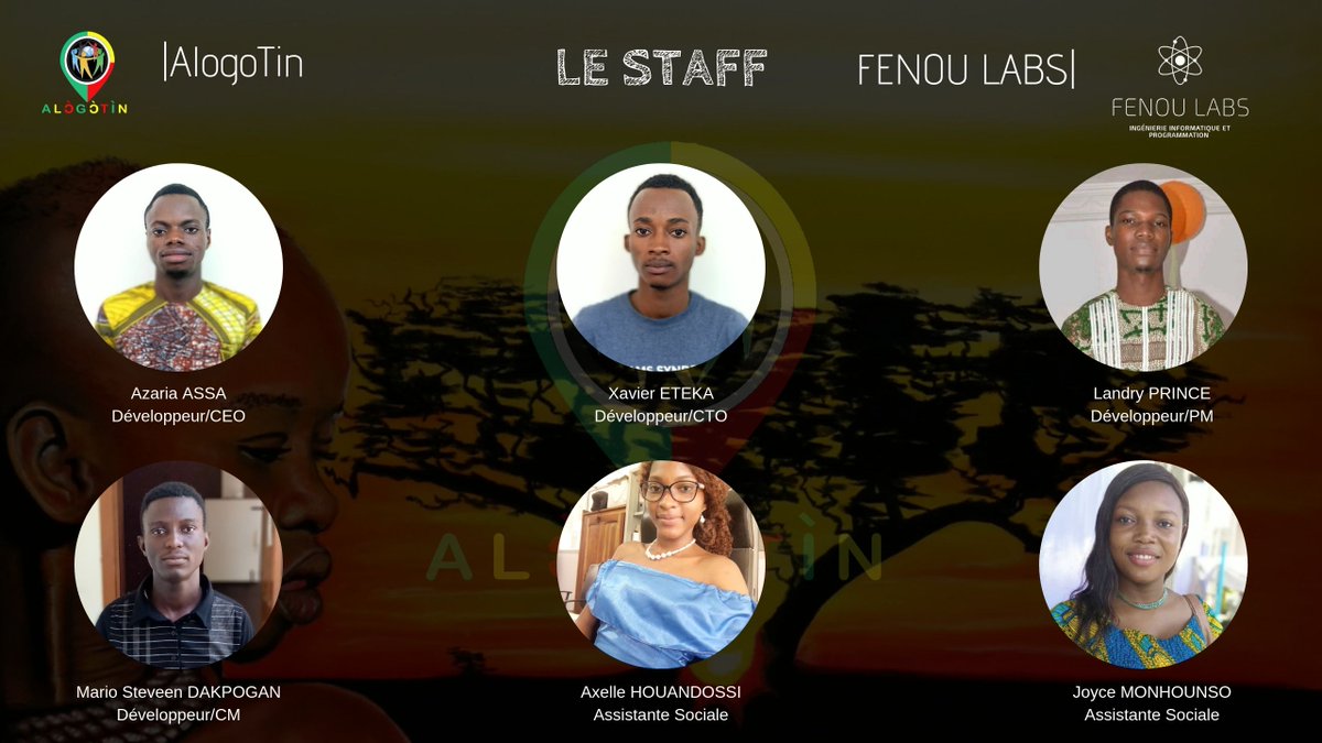 FenouLabs's tweet photo. Le staff  du projet @AlogoTin est composé de 4 développeurs membres et co-fondateurs de la startup @FenouLabs en collaboration avec deux Assistantes Sociaux(Etudiantes de l'@ESAS) https://t.co/xcFeVzMqx7