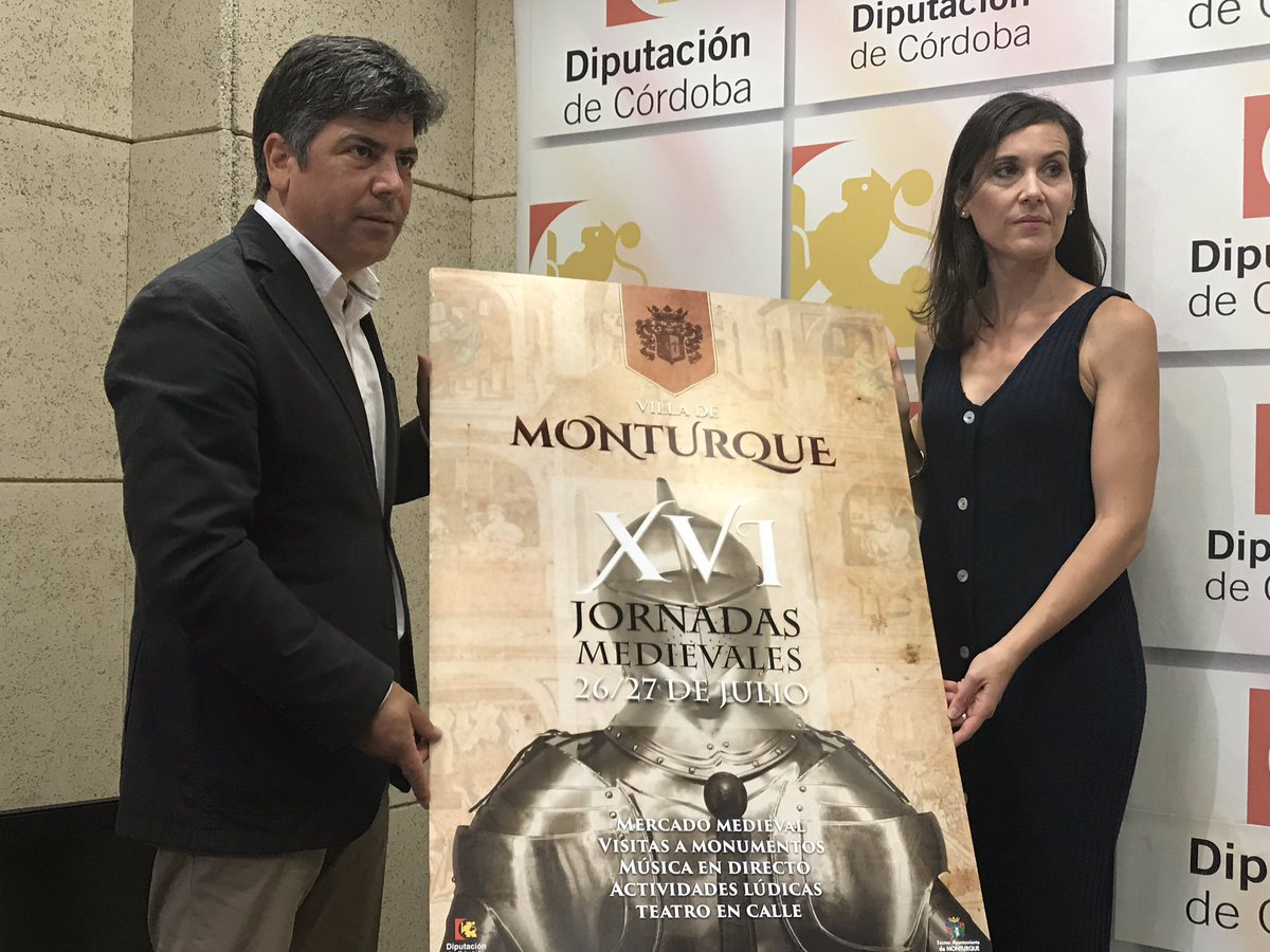 PROVINCIA:
Presentación de las Jornadas Medievales de Monturque. Asisten Rafael Llamas, delegado de Cohesión Social, Participación Ciudadana, Consumo y Protección Civil de la Diputación de Córdoba y María Teresa Romero, alcaldesa de Monturque. 

DALE A SEGUIR