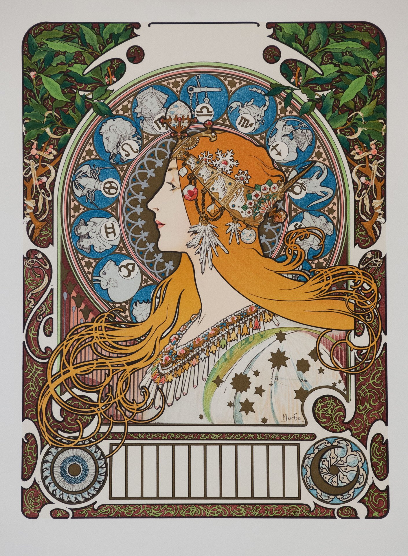 最安値級価格 アルフォンス・ミュシャ 黄道十二宮1896年作500