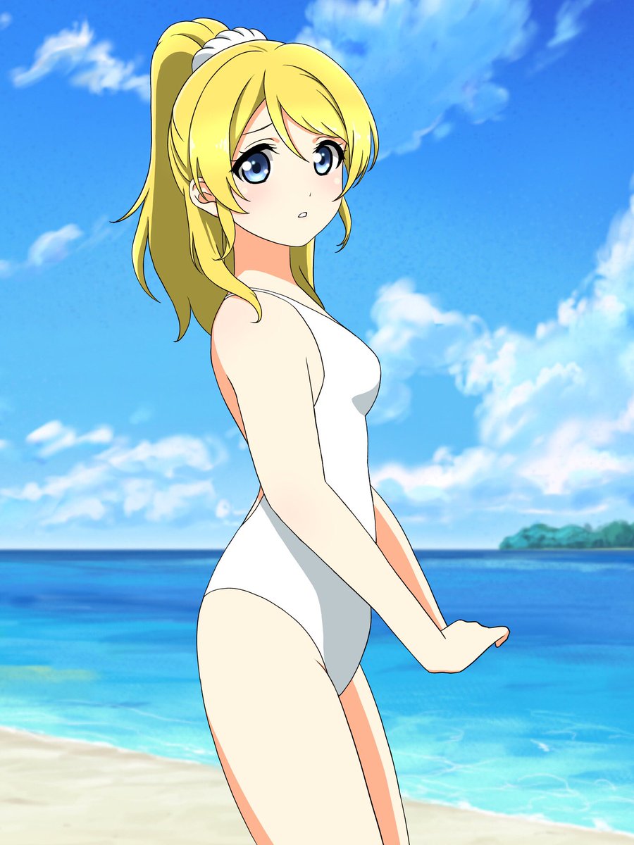 来年の夏も Ar Twitter もうすぐ夏だし水着姿のエリチを描きました ラブライブ 絢瀬絵里