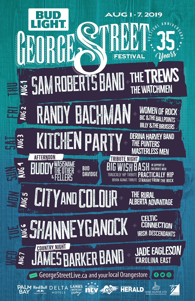 The 35th Annual GEORGE STREET FESTIVAL starts next week! Got your tickets yet? Very limited number of VIP still available: georgestreetlive.ca/tickets/ #GSF2019