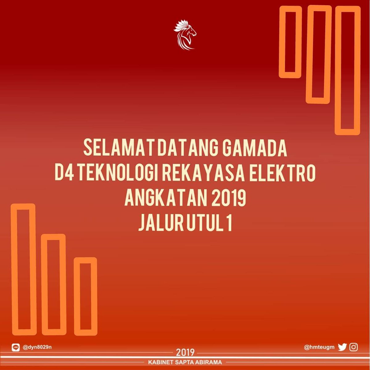 [SELAMAT DATANG GAMADA 2019]

Selamat datang mahasiswa baru Universitas Gadjah Mada Program Studi D4 Teknologi Rekayasa Elektro jalur Ujian Tulis 1 (UTUL 1) UGM tahun 2019.

Jangan lupa jargon kita
ELEKTRO! SATU!
.
.

KABINET SAPTA ABIRAMA
HMTE UGM 2019