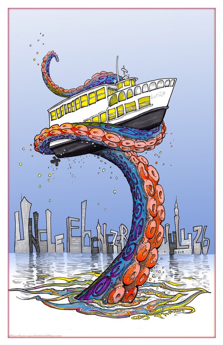 Our <a href="/PhanArt/">@phanart.bsky.social follow over there it's nice</a> NYC cruise is happening this Friday, 7/26, and we are psyched to be joined by <a href="/SetListTees/">SetListTees</a>, <a href="/OutcastyDesigns/">Outcasty Designs</a> and the amazing Dave Russo who made this poster!

Grab your tickets soon: ticketweb.com/event/a-phish-…