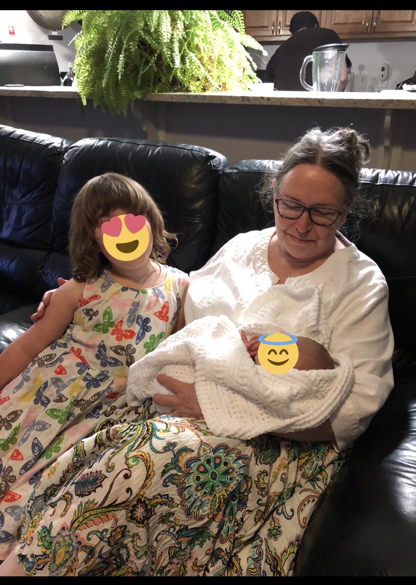 So no one would accuse me of being gorgeous. (More of the fluffy, earth-mother, Quaker Nana type) But I do LOVE my four granddaughters. Here I am w our youngest and the formerly youngest.
(Honoring their respective parents’ requests not to show faces.) 
#GorgeousGrandmaDay