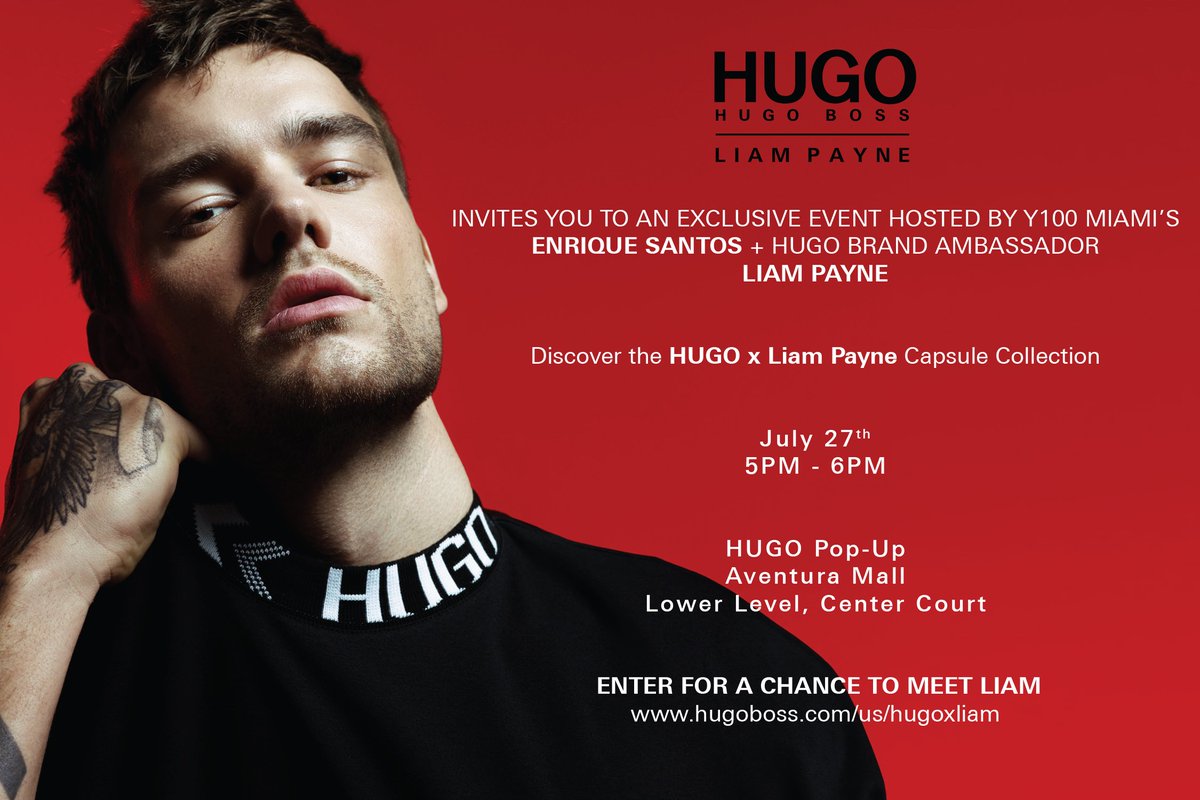 For my capsule collection with HUGO, I’m going to visit a new HUGO store in the Aventura Mall in Aventura, Florida. Head to hugoboss.com/us/hugoxliam to “Enter to Win” a chance for a meet & greet with me at the HUGO Pop Up shop this Saturday July 27th from 5-6pm #HUGOxLiamPayne