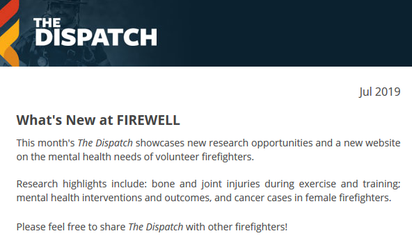 FirewellHealth's tweet photo. We have some easy reading for your summer living! ☀️🏖

Our #FIREWELLResearch newsletter has a roundup of:
➡️current research opportunities for Canadian firefighters
➡️new FF research on exercise &amp; training injuries, mental health, and cancer 

READ MORE: https://t.co/E2d7S8y4Zf https://t.co/ZALq2C0qdG