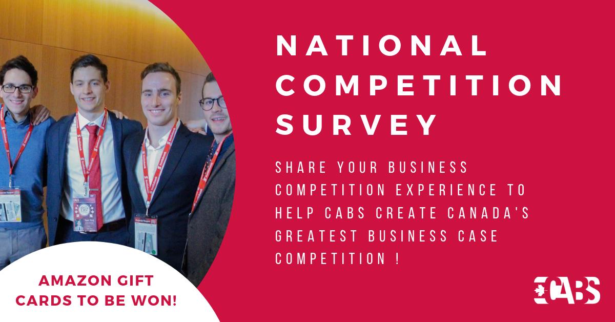 Want a chance to win an Amazon gift card? <a href="/TheCABS/">The CABS</a> is looking for your feedback to help create a new competition for Fall 2020! You have until August 2 to submit your feedback to be eligible in the draw for 1 of 4 <a href="/amazon/">Amazon</a> gift cards!

Survey Link: tiny.cc/z52e9y