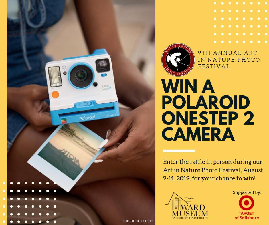 WardMuseum's tweet photo. Enter the raffle during Art in Nature for your chance to win a Polaroid Camera and film pack!

Tickets can be purchased in person during the festival, Aug 9-11. The raffle winner will be announced at 2 pm on Aug 11.

Thank you to Target Salisbury for their support of this raffle! https://t.co/FiOHLjFtoN