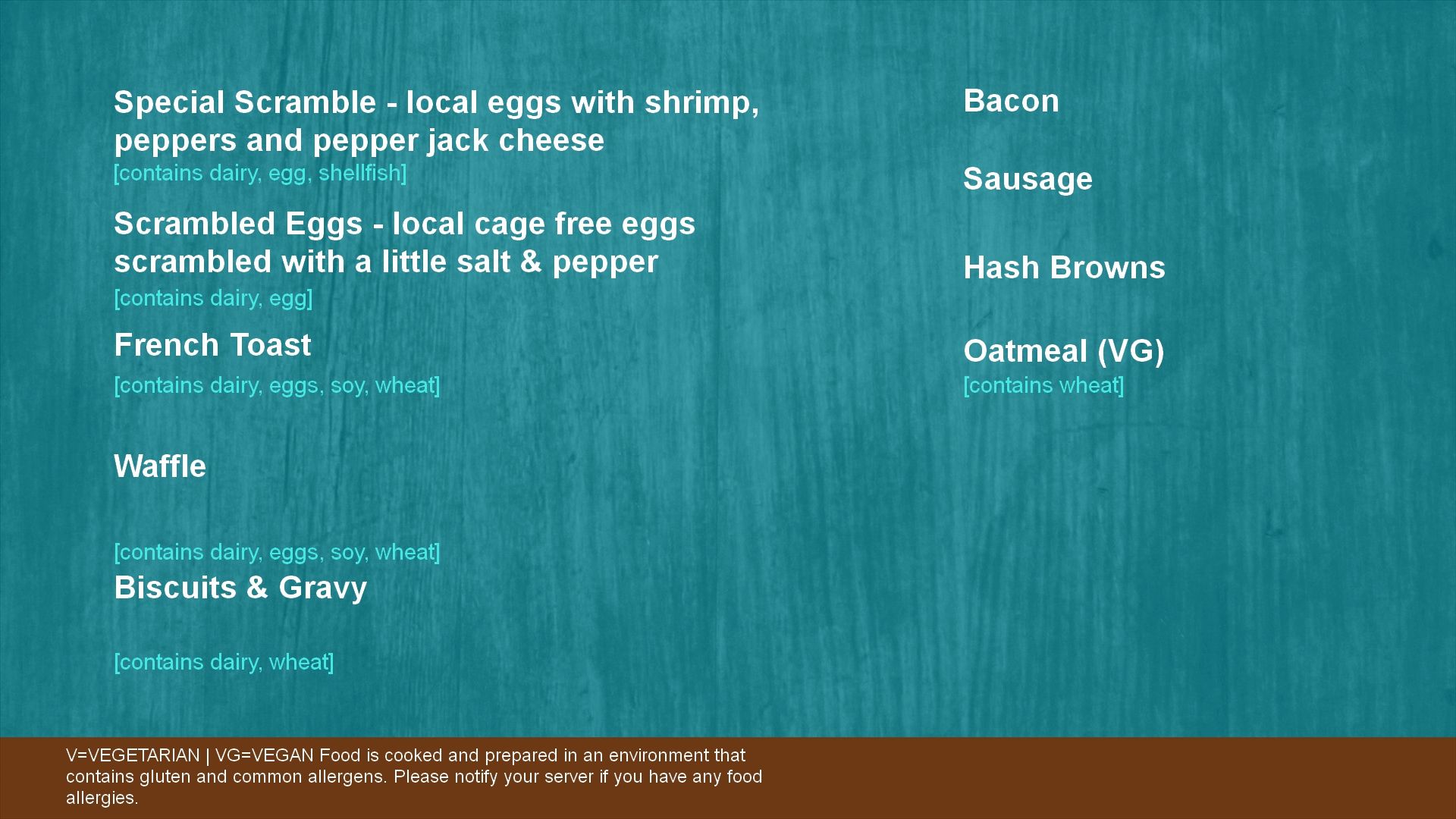 Uw Hfs Breakfast Today At Noodle In Center Table