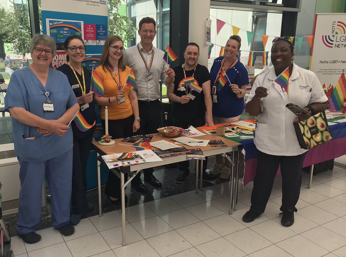 Lots of visitors to our first ever PRIDE! We’re here till 3pm...do pop down and say hello! #teamSFH #Pride #nhsrainbowbadge