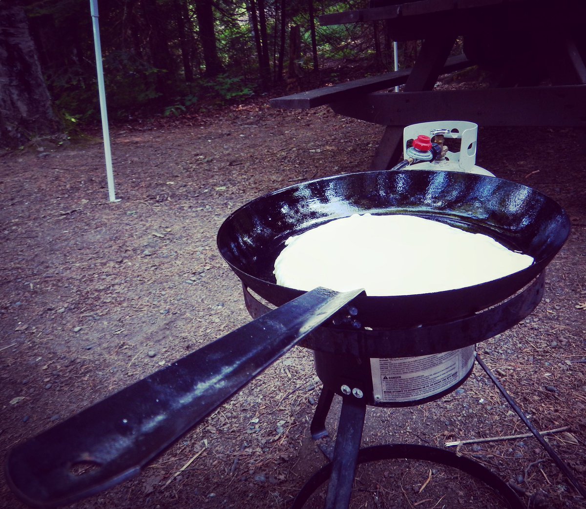 Uncle Buck would be proud. #outdoors #breakfast #pancake #camping #takeitoutdoors #kbs #kbsfsh #northwoods #backwoods #backcountry #canoe #fish #fishing #campfire