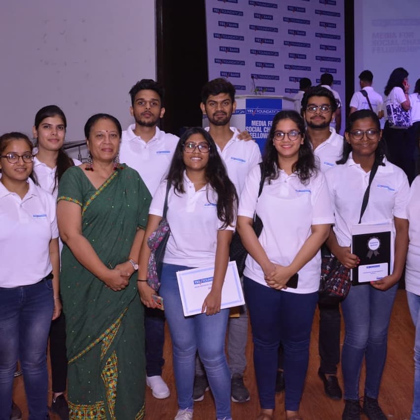 This is the best way to communicate to the Society through Social Media..Ms. Monisha Gogoi from NTWS with the Fellow Designates 2019 of YES Foundation, Delhi.