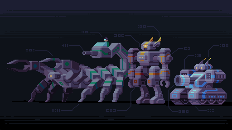 rayslynyrd's tweet photo. Pixelblog - 19 - Mecha Mania
Enter the world of mecha in this tutorial series featuring 3 distinct giant robot designs https://t.co/7jz4tjyD5C 

#pixelart #pixelblog #tutorial #tutorialtuesday #mecha #gamedev #indiedev #ドット絵 https://t.co/MDLper6FsT