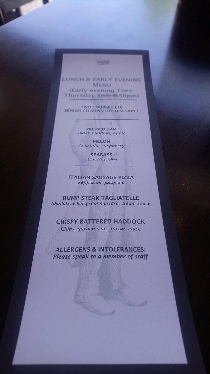 We are running our lunch menu into early evening through the week
Tues-Thursday 5pm until 6.30pm
2 courses for £16
The menu will change daily