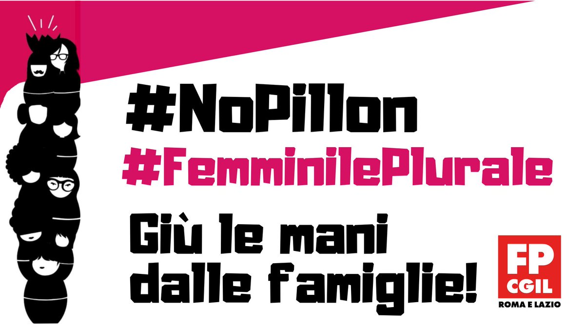 #NoPillon
#CancellaPillon
<a href="/luigidimaio/">Luigi Di Maio</a> non permetteremo che passi inosservato l'ennesimo tentativo di attacco ai #diritti delle donne e dei bambini.
Corpi laici in stato laico!

#FemminilePlurale