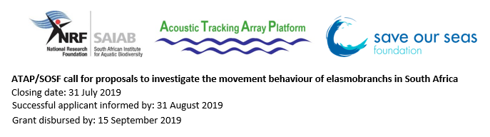 ATAP_ZA's tweet photo. Only EIGHT MORE DAYS to get those proposals in! What does the successful applicant get? TWENTY long-life acoustic transmitters to study an elasmobranch(s) of your choice.

#winwin #telemetry #SouthAfrica https://t.co/mz6MDvGsex