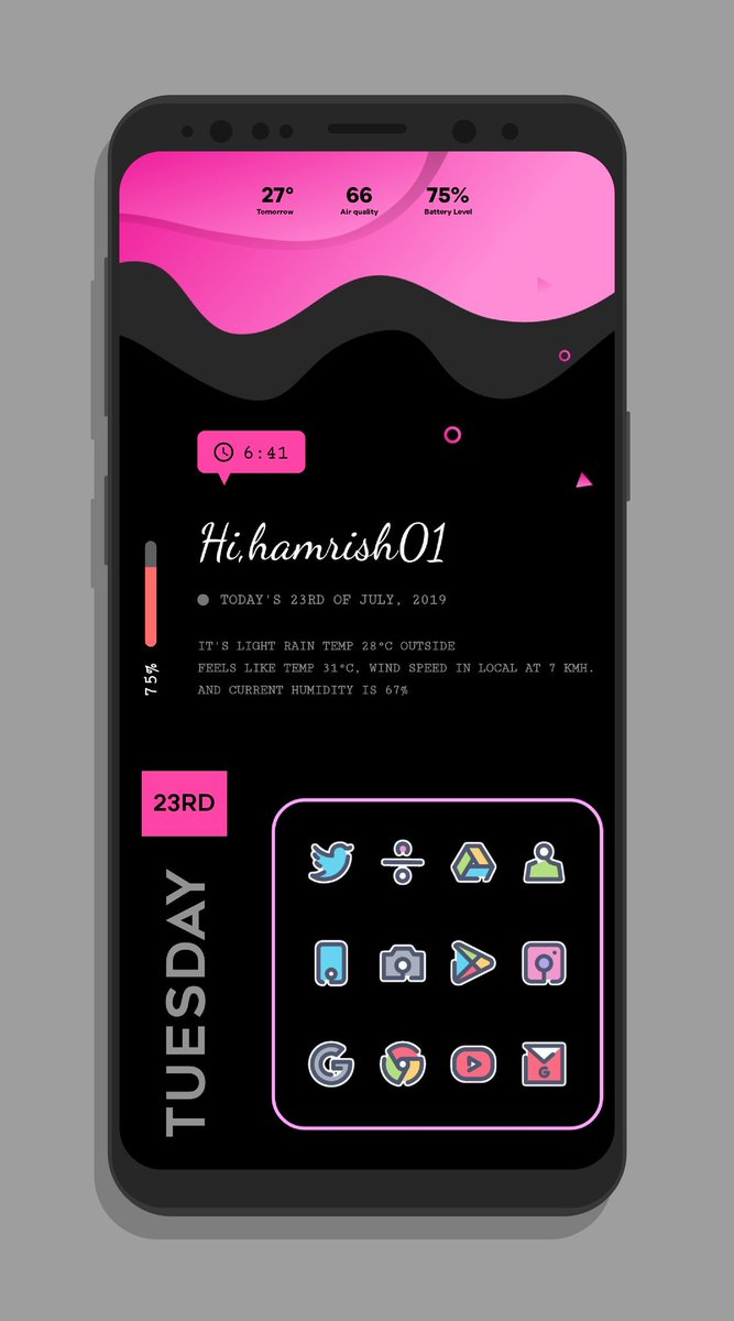 hamrish01's tweet photo. <TOO BUSY>
amoled setup!
Nova launcher
Top widget-spiffyKwgt @ppickCH
Left widget-watermelonKwgt @ppickCH
Kamijara sticker icons by @IllusionizTeam
Wallpaper-wallbank @BinodRay0 .
#basep30 @zheano @jacksonhvisuals @m_kayls @techaholic27 @EzTech231 @221pxls RETWEET๐๐ https://t.co/qjLcpPsLnG