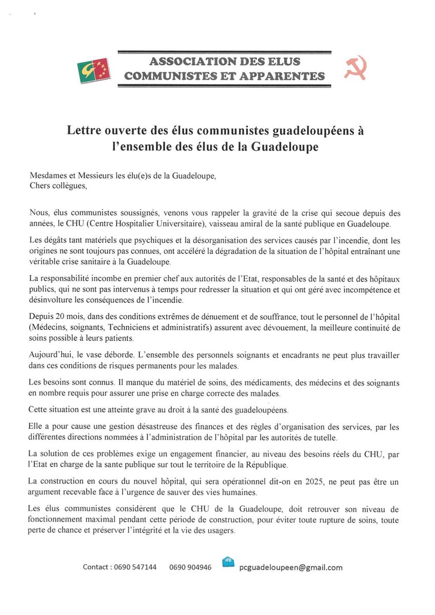 PCG Parti Communiste Guadeloupéen tweet media