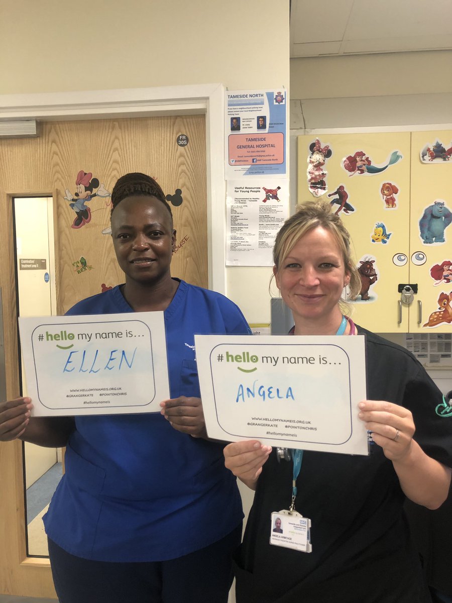 SamLedwith's tweet image. TGH ED celebrating #HelloMyNameIs day @tandgicft @GrangerKate @PointonChris