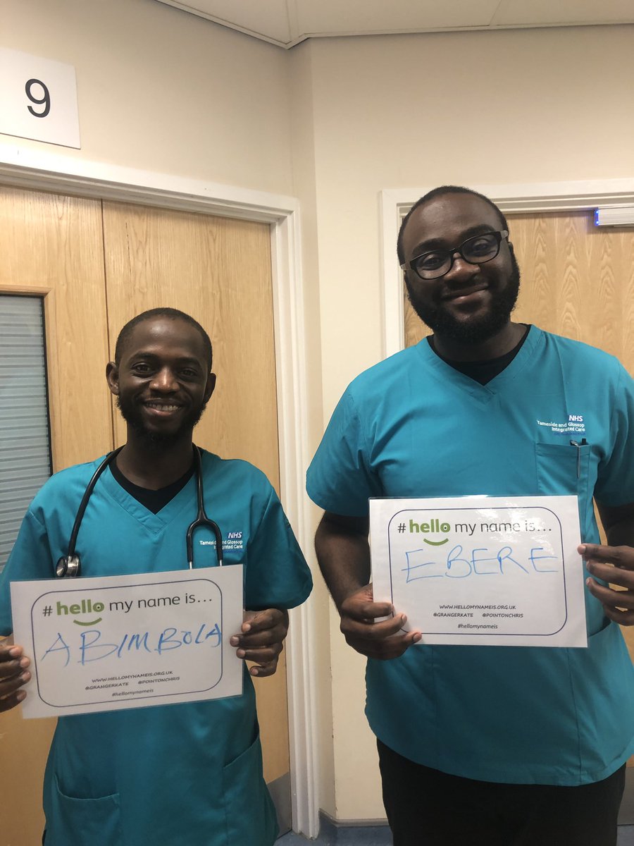 SamLedwith's tweet image. TGH ED celebrating #HelloMyNameIs day @tandgicft @GrangerKate @PointonChris