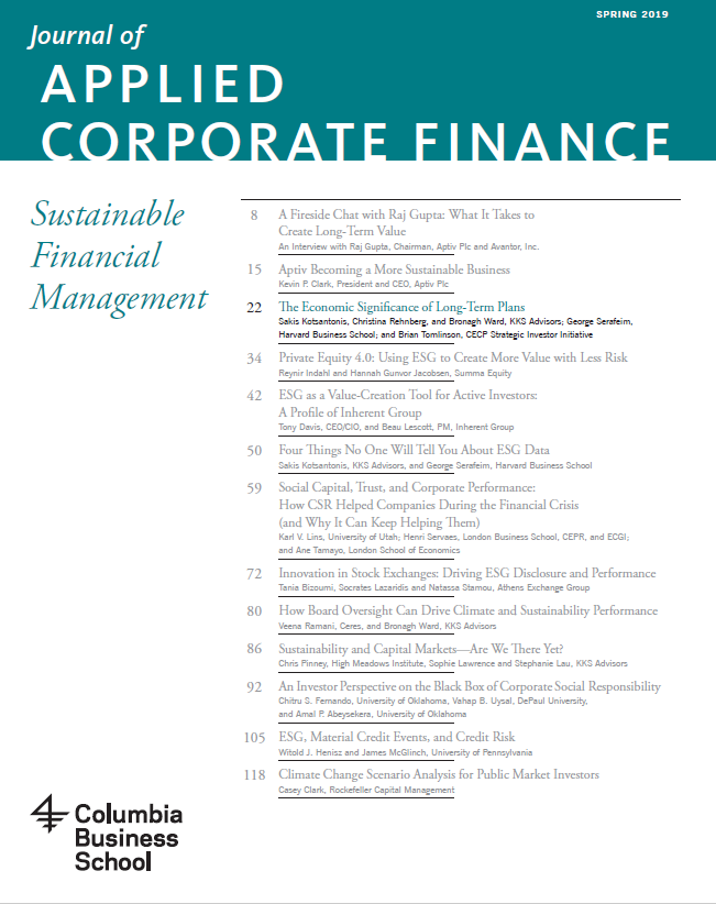CECPtweets's tweet photo. In the latest #JACF, CECP’s Brian Tomlinson, @ChristinaR_KKS and @GeorgeSerafeim argue that communicating a company's long-term plan is critical to revitalizing public markets: https://t.co/lFp85Ds4O0 https://t.co/2HptPuFIsk