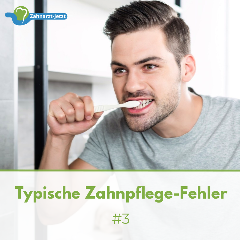 👉 3) Zu kurz putzen: Man sollte zweimal täglich mindestens zwei Minuten lang die Zähne zu putzen. Allerdings reicht diese Zeit oft nicht aus, um wirklich alle erreichbaren Zahnoberflächen gründlich zu reinigen. Das dauert mit der Handzahnbürste im Schnitt 3-5 Minuten.