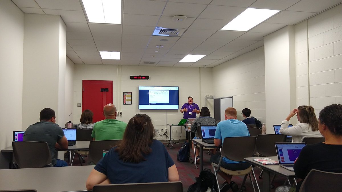 JBundyDMS's tweet photo. @FragassiPVtech crushing it in her tipping the classroom session. The first breakout session of #kti2019! https://t.co/lqv8SuDndJ