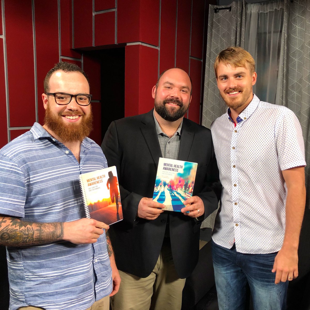 Prof_Marc's tweet image. Great time filming 30 minutes for January’s Kickback Mental Health Special. Will air all over Southwestern Ontario. Topics included first responder/frontline PTSD, trauma, resilience and more. Happy to rep @EmondPublishing &amp;amp; co-author @StephMiloknay and our books too.