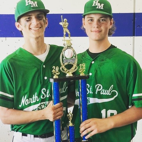 LukeRausch2's tweet photo. Great teamwork at the VFW Baseball St. Cloud Tournament

#VFWbaseball
#NStPaul
#HillMurrayPioneers https://t.co/tleHIMebRF