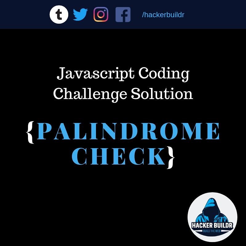 hackerbuildr's tweet image. 🎥 new #youtube video is out! We are discussing how to solve a palindrome coding challenge in #javascript. 
❤#subscribe #like #comment for more educational coding content
 #100daysofcode #hackerbuildr #womenwhocode #301daysofcode #javascript30 #dev #coding #programmerrepublic