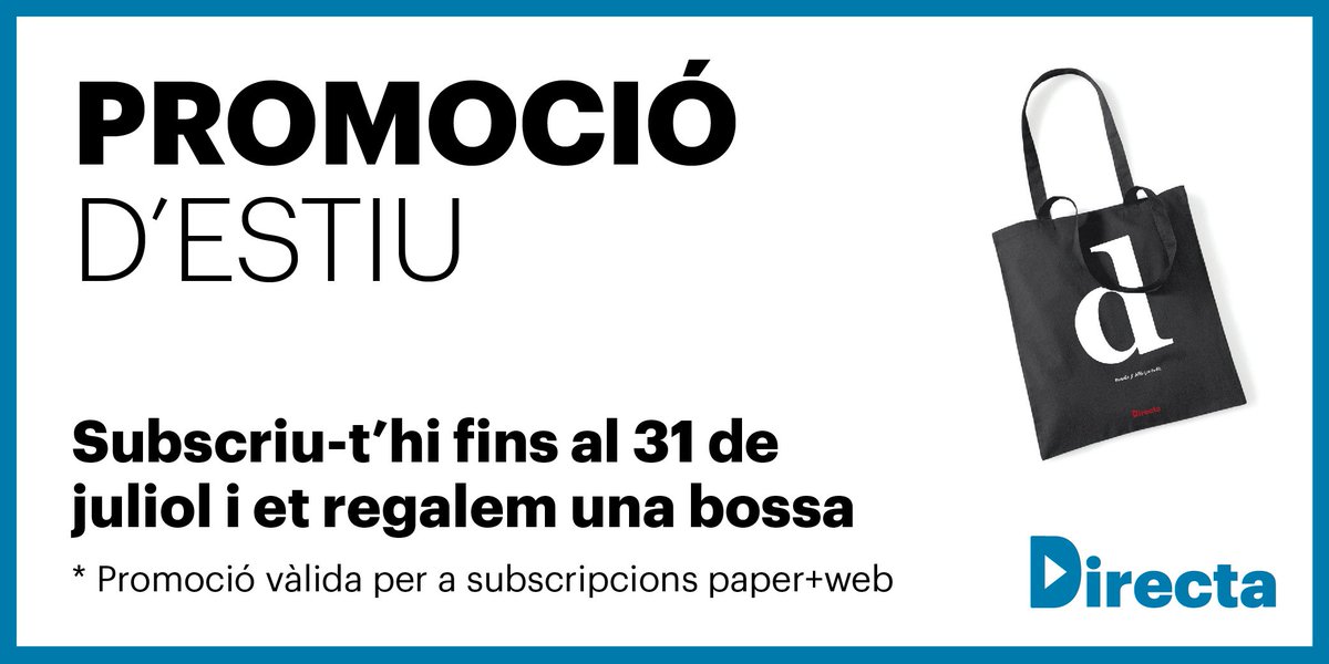 La_Directa's tweet photo. Aquest estiu, llueix la llengua com vulguis. Si et subscrius al juliol, t'endús una bossa de regal i si ja ets subscriptora, la pots aconseguir a la botiga en línia Fes #EstiuDirecta
👉 Subscriu-t'hi: https://t.co/sElho3jM37
👉 Tenda en línia: https://t.co/kyoi980mxa https://t.co/aQAox05TVY
