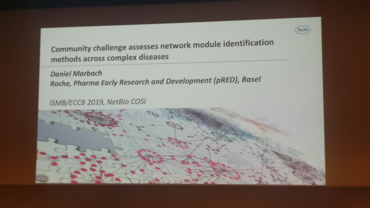 GwenaelleL_'s tweet image. #NetBio
Daniel Marbach with Community challenge assesses network module identification methods across complex diseases
#ISMBECCB