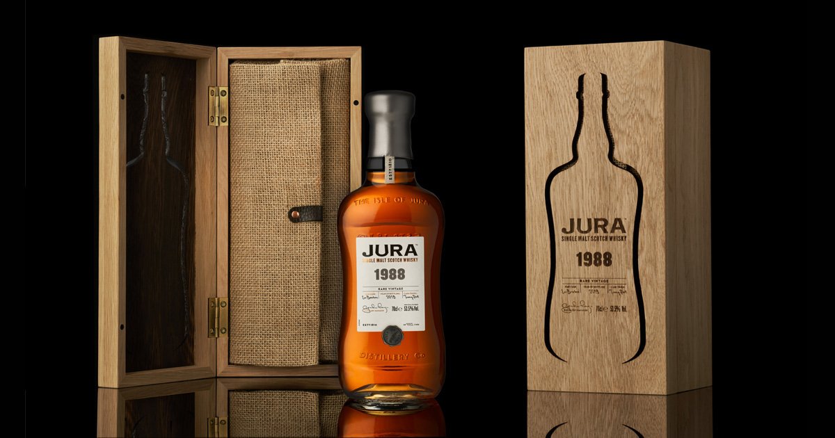 The Art Department has just designed premium packaging for the new Jura Vintage Series. First, in the series is a 1988 Rare Vintage finished in port pipes. A unique and prestigious package for a very special whisky! #packaging #design #vintage
