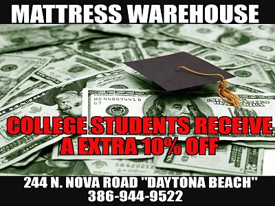 DAYTONASLEEP's tweet image. #MATTRESSSALE HAPPENING NOW!
$39 Down takes home any bed!
Twin Mattress ONLY $89!
Full Mattress as little as $109!
Queen Mattresses starting at $149!
Queen Euro top Mattress $239!
King Euro top Mattress only $389!
#SALE
#DAYTONABEACH
#BETTERSLEEP
#MATTRESSWAREHOUSE
(386) 944-9522