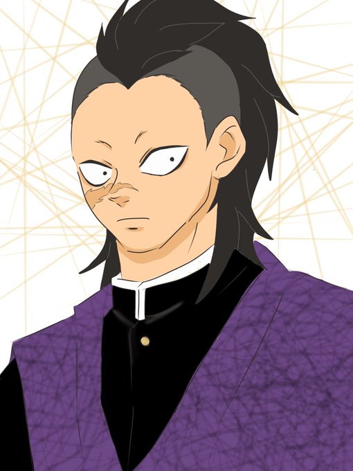 えむさんがTwitterに投稿した不死川玄弥(鬼滅の刃)のイラスト。