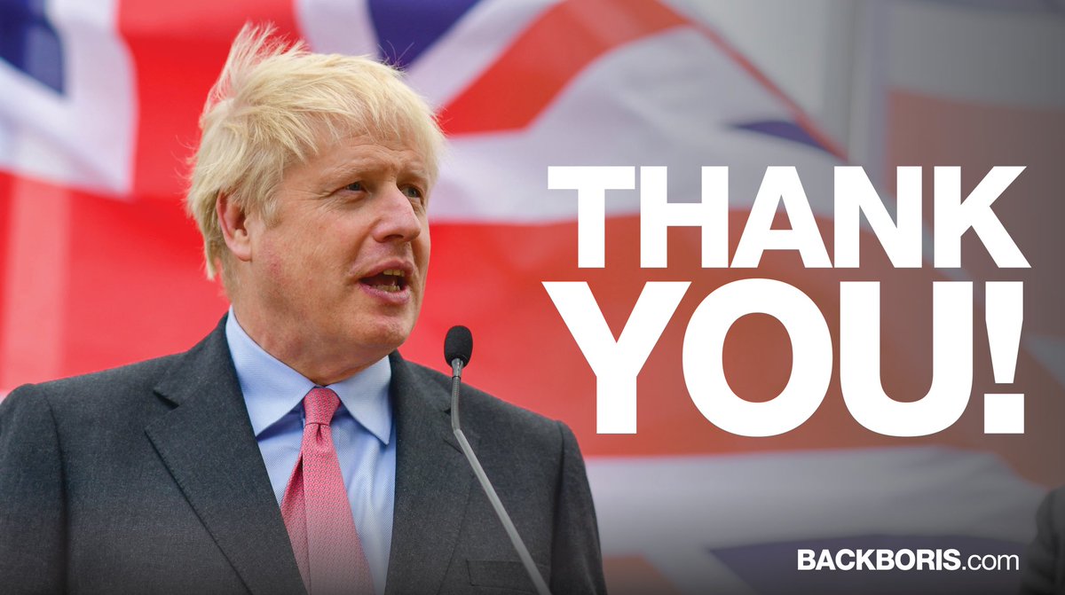 Thank you, everyone! It’s time to deliver Brexit, unite our country and our party and defeat Jeremy Corbyn