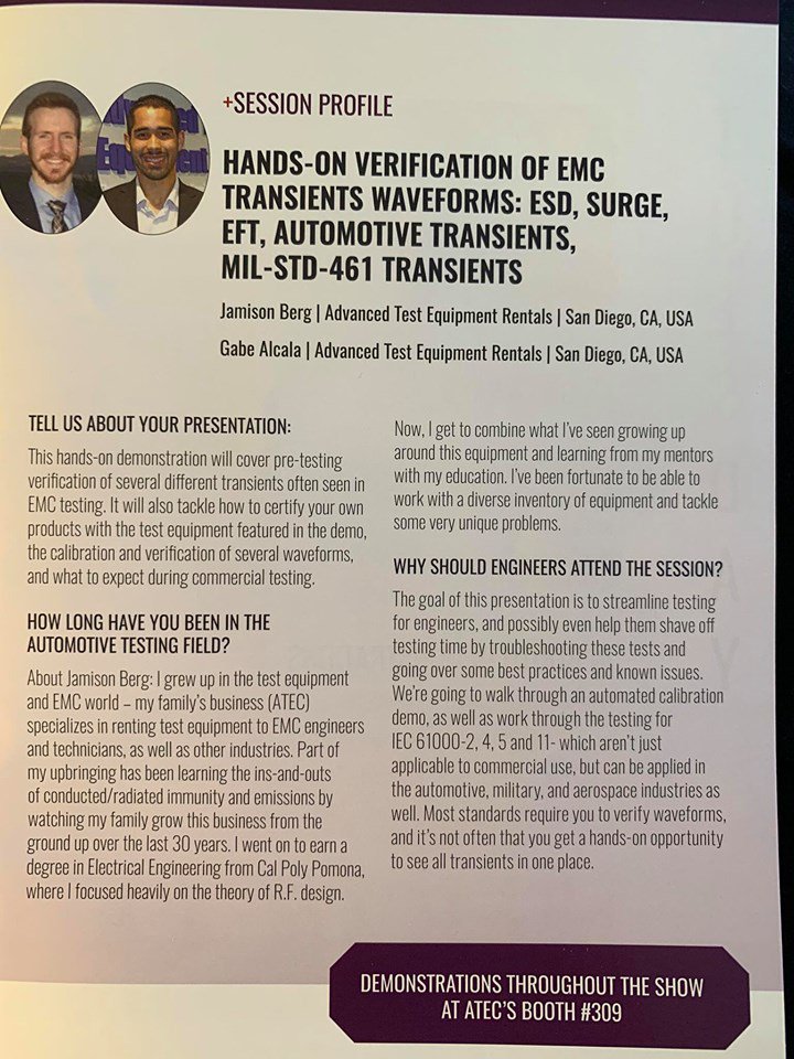 ATECorp's tweet photo. Proud of our team always striving to improve the world of #EMC.
Learn more about the EMC industry. https://t.co/AhaSO8LYfZ
@IEEE_ESP #ElectricalEngineer #EMCWorld #EMI #electrical #military #MILSTD #MILSTD461 #Engineers #IEC https://t.co/PxzPVst5kn