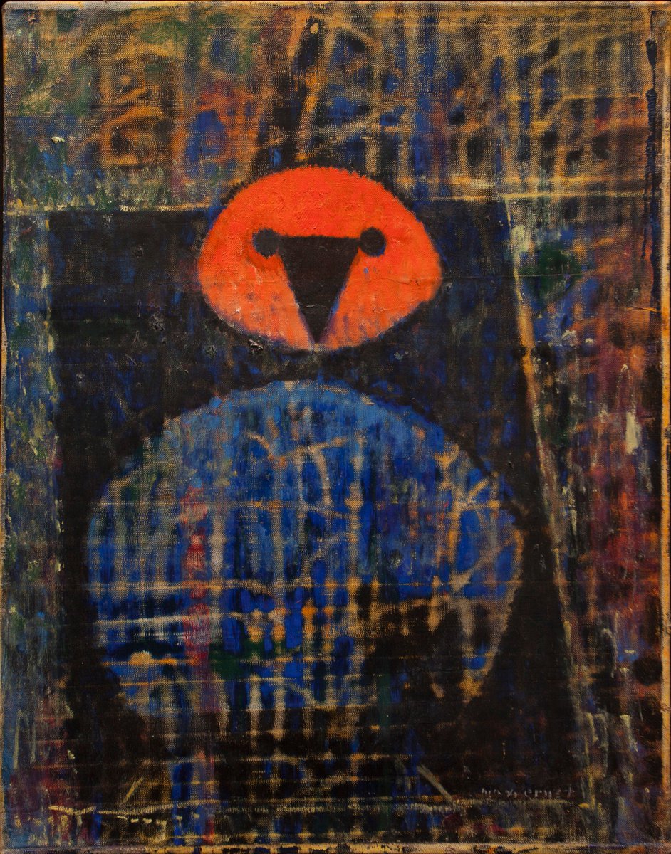 Max Ernst, 'Sans titre' (1958), an oil and scratching painting via