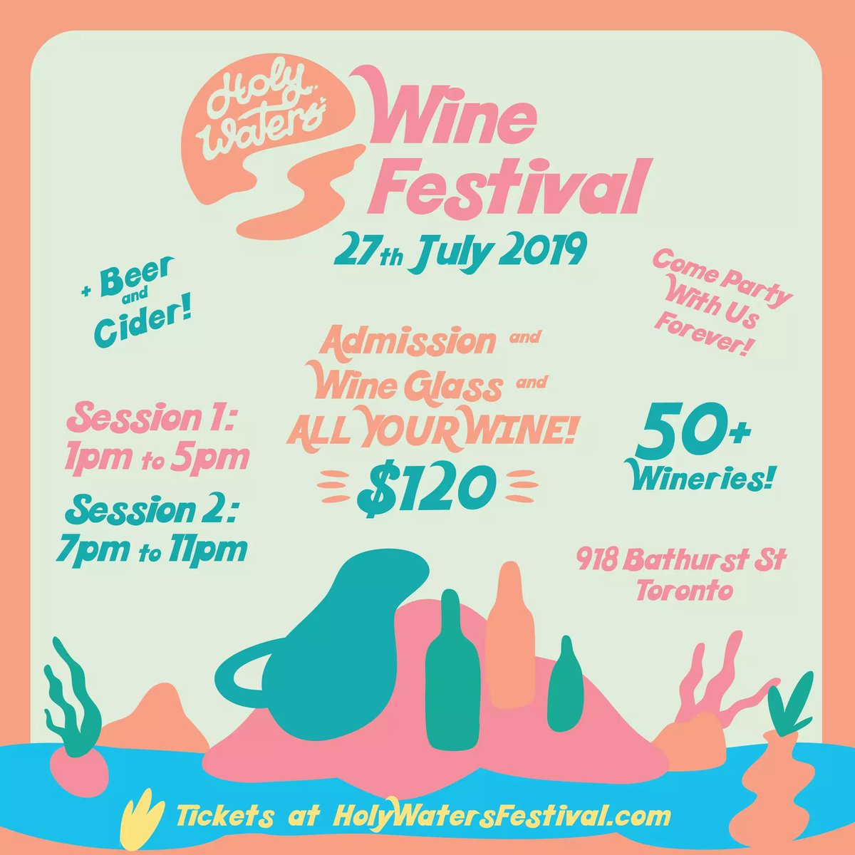 This Saturday at 918 - Paradise Grapevine presents the Holy Waters Wine Festival, where you can drink the wines of over 50 natural, biodynamic, organic and low intervention producers from all over the world! Purchase tickets here: holywatersfestival.com