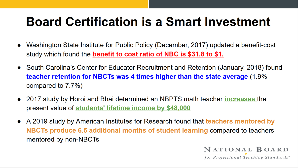 stephaniedharry's tweet photo. Studies show Board Certification makes a difference. It's time to earn your National Board Certification. Ask me how. #NBCTStrong #EinsteinFellows18 #VANBCT @AEF_Program #VADOE https://t.co/mY9iCCbvYr