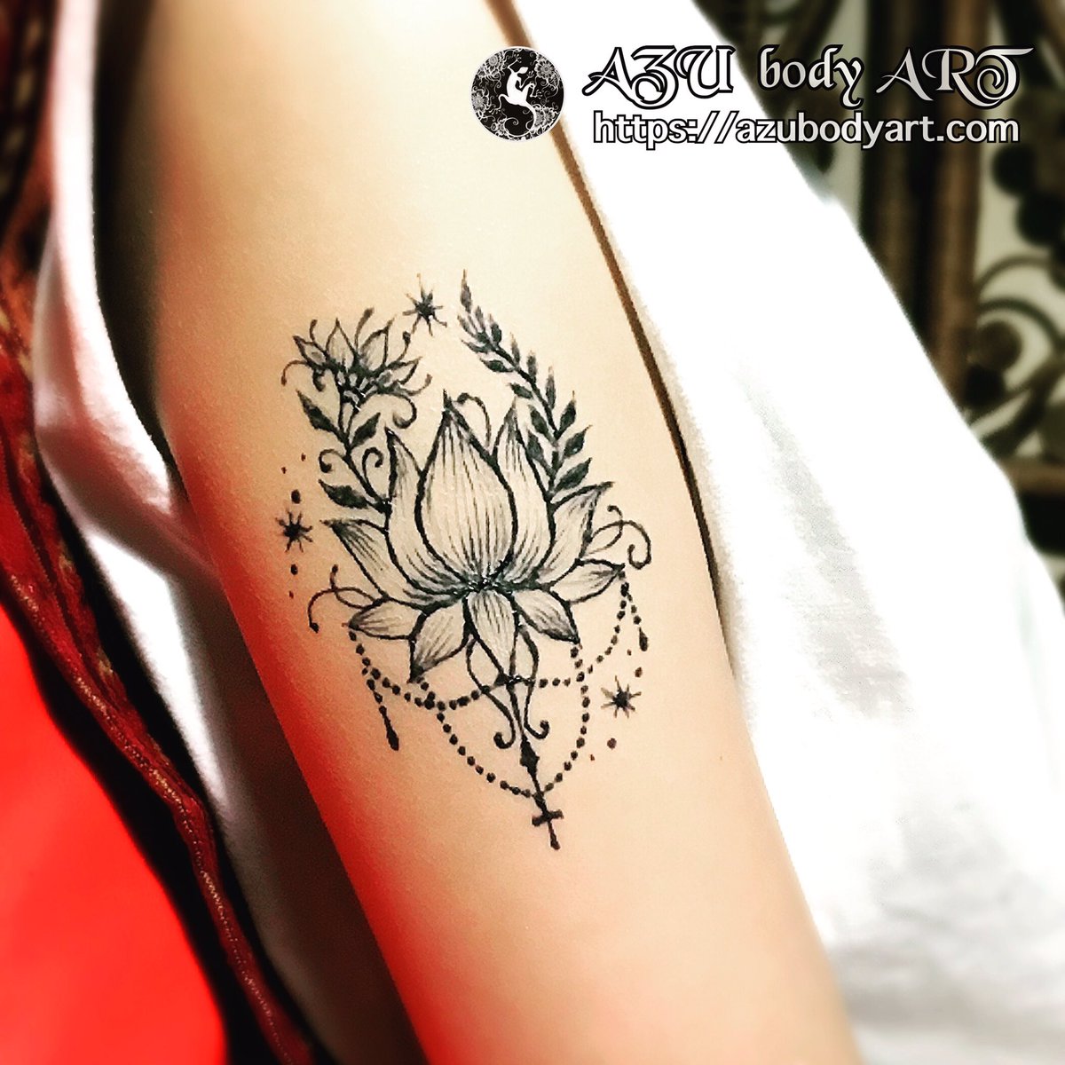 Azu Body Art ジャグアタトゥー大阪 ヘナタトゥー大阪 Twitterissa 蓮 ジャグアタトゥー大阪 Jagua Jaguatattoo Mehndi Henna Hennatattoo Hennabodyart ジャグア ジャグアタトゥー メヘンディ ヘナタトゥー ヘナアート Bodyart ボディーアート