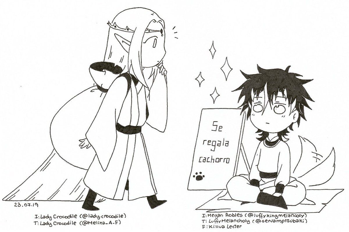 Melina_A_F's tweet photo. Lovren encuentra un cachorro en su camino 🐶
#Dibujo de #personajeoc de @servamptsubaki de una #historia de #rol #yaoi que escribimos juntas 😄
#boyxboy #yaoifanart #fanart #chibifanart #ocdrawing #ocfantasy #ocdraw #ocyaoi #elfyaoi #magic #elf #blackwizard https://t.co/PFZB2nwGCj