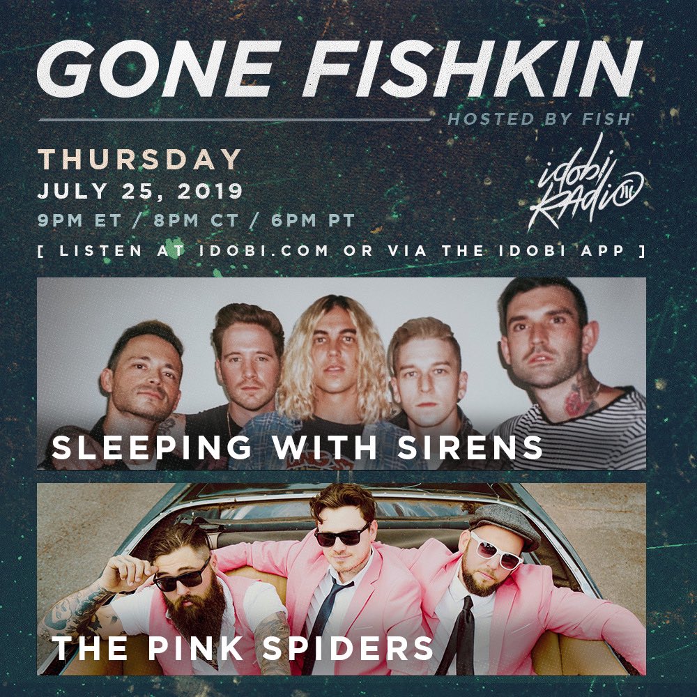 GoneFishkin's tweet image. THURSDAY! @JackSWS and @Kellinquinn from @SWStheband will be calling in PLUS @thePinkSpiders will be too so you have no reason to miss this. 9PM ET - ido.bi/player