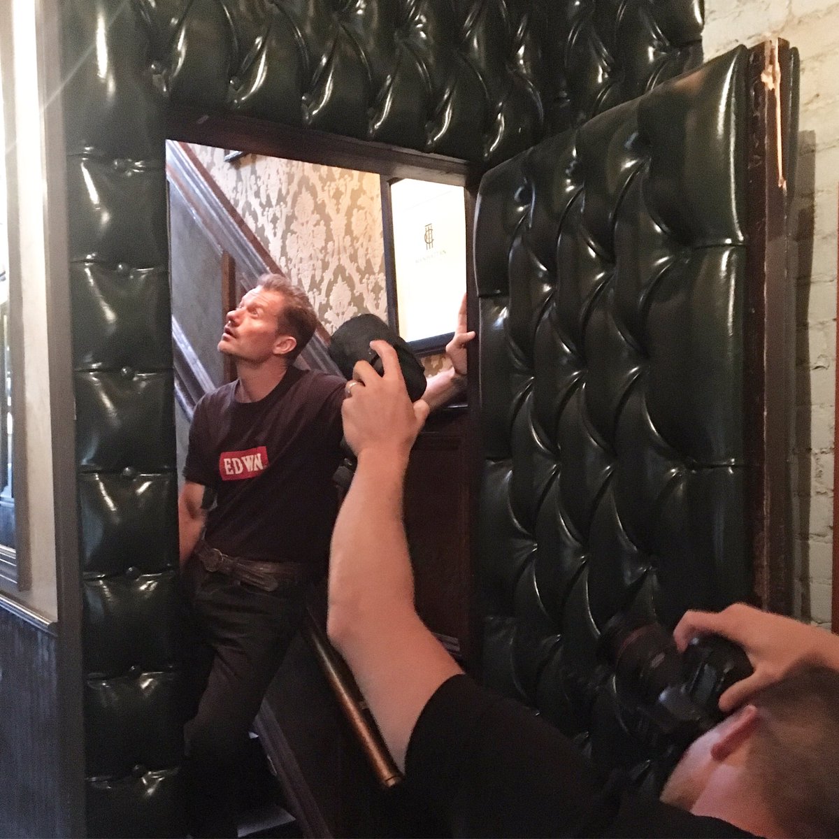 Behind the scenes of our photoshoot with @JamesBadgeDale