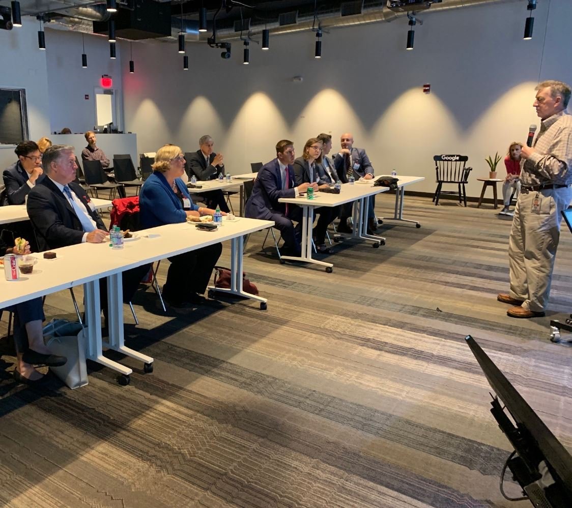 Mass_Tech's tweet photo. Great shots from today's #MATechHUB Caucus innovation tour of #KendallSquare w/ co-chairs Sen. @brendancrighton &amp; Rep. @am_ferrante. Thx to @CICcambridge, @VentureCafe, @Google, &amp; @Akamai for hosting! https://t.co/CqINZ5KnOT