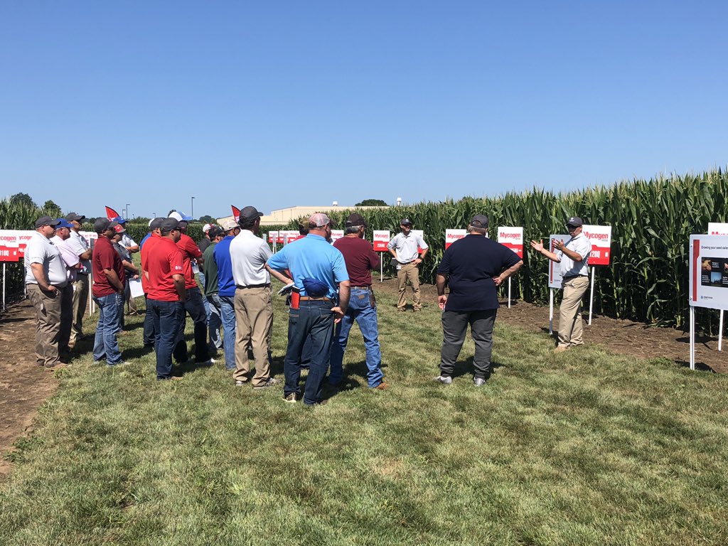 HSCdustin's tweet photo. Glad to attend the Mycogen / Corteva research facilities today.  I am confident to be doing business with a world leading AMERICAN owned ag business!  @MycogenSeeds #americanowned @corteva #enlist3 https://t.co/K1PwXojFdb