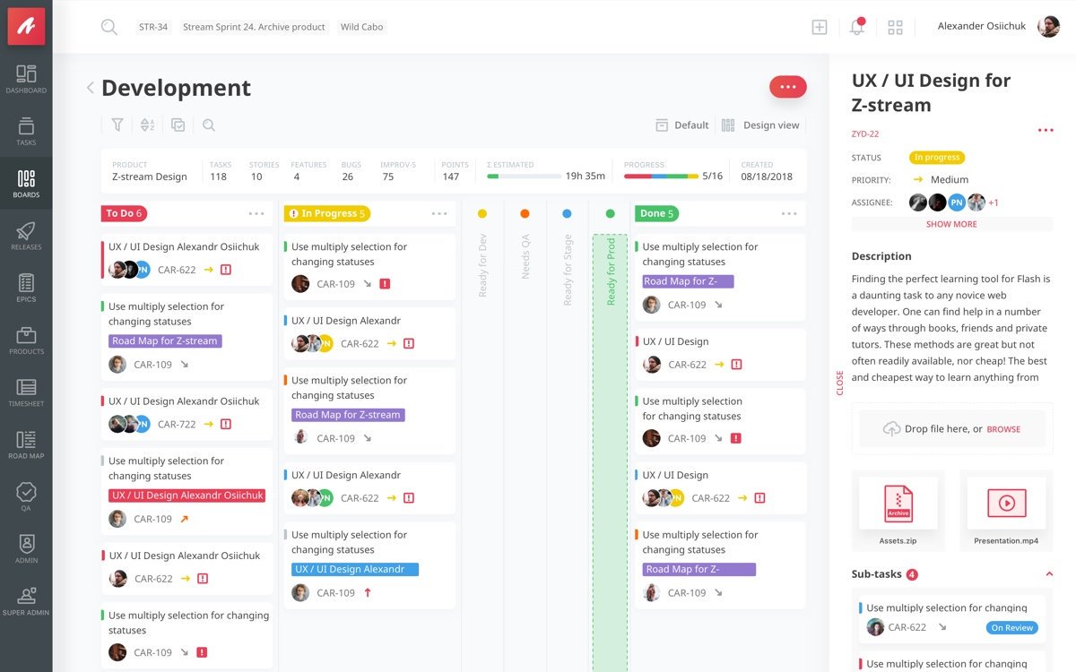 ZazmicStream's tweet photo. Z-Stream's #Scrum and #Kanban iterations allow users to set up whole workflow in under 3 minutes. Plan, create tasks, track team progress and visualize it all on your agile board.  

Sign up for a free trial and start exploring all #zstream functions now: https://t.co/SSnNX2Ejcx https://t.co/9n1NnofzYw