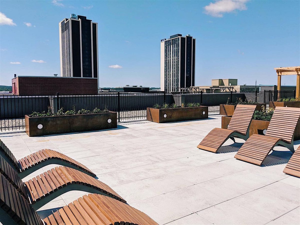 maglinfurniture's tweet photo. This outdoor living space in Waterloo, Ontario, was designed in 2018 by Sage Condo Living and features Maglin’s 720 Series Chaise Loungers and curved Ogden Bench.
#Maglin #MaglinSiteFurniture #StreetFurniture #RooftopPatio #ChaiseLounge #CurvedBench
https://t.co/sKDnmBKKfI https://t.co/CFWrz2KdJC