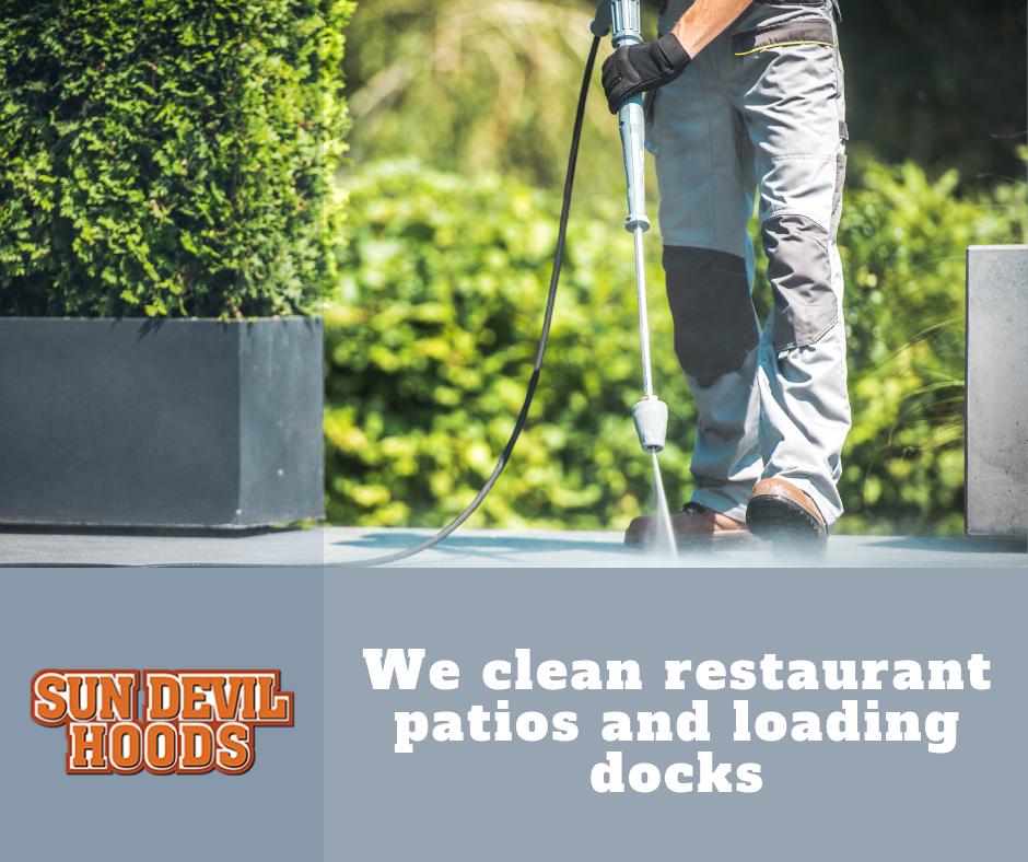 sundevilhoods's tweet image. Did you know that we not only clean kitchen hoods, but we can also clean restaurant patios and loading docks? #Restaurant #LoadingDocks